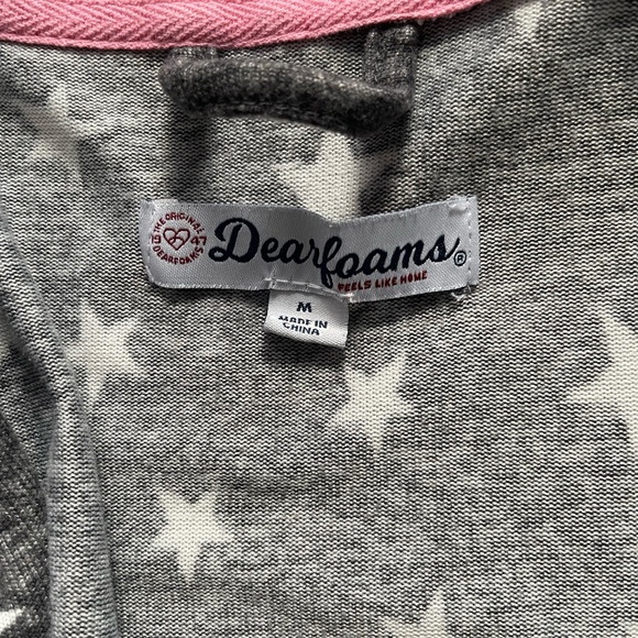 Dearfoams Grey Star Short Robe Size Medium - Picture 5 of 9
